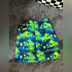 Under Armour Vivid Blue and Neon Green Shorts
